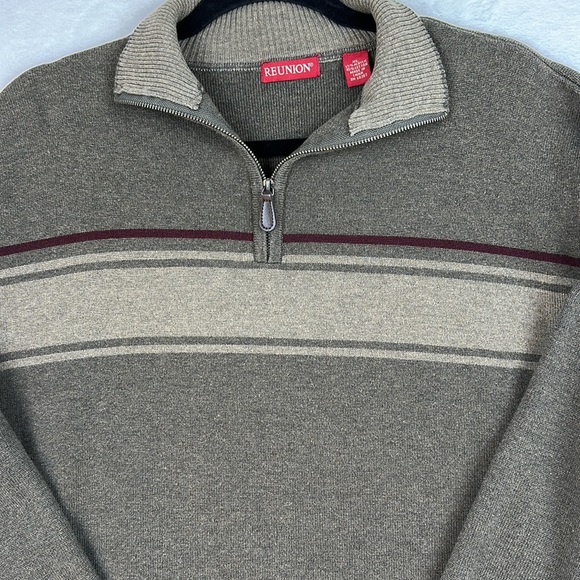 Reunion Men’s Pullover Sweater Brown Multicolored Size XLarge - Picture 3 of 10